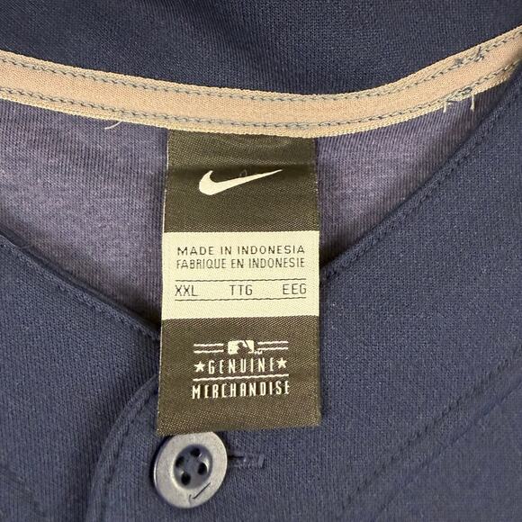 Vintage Seattle Mariners Nike MLB Genuine Baseball Blue Blank Jersey Size 2XL - Picture 7 of 8